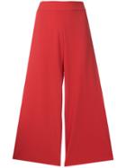 Drome Cropped Culotte Trousers - Red