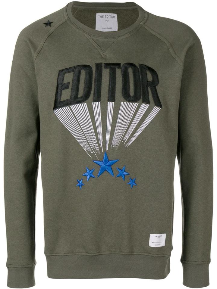The Editor Embroidered Logo Sweatshirt - Green