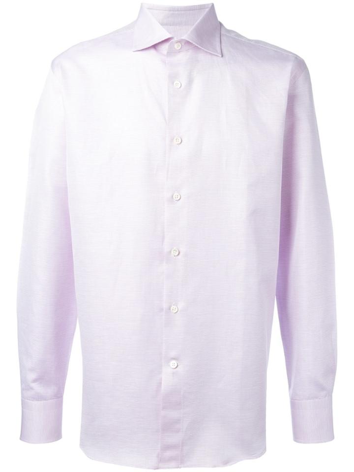 Canali Plain Shirt - Pink & Purple