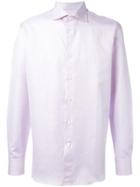Canali Plain Shirt - Pink & Purple