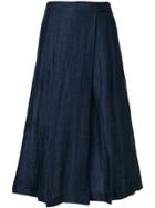 Masscob Flared Midi Skirt - Blue