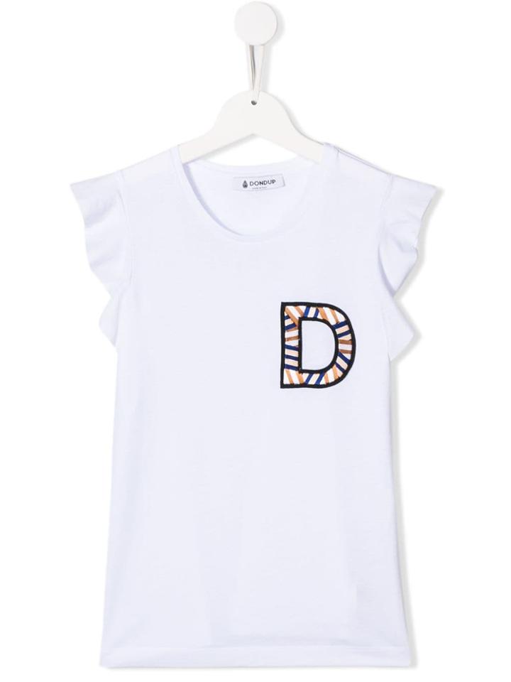 Dondup Kids Contrast D T-shirt - White