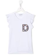Dondup Kids Contrast D T-shirt - White
