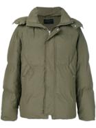 All Saints Padded Hooded Coat - Green