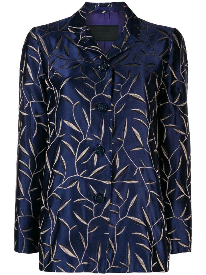Prada Pre-owned 1990's Single-breasted Jacket - Blue