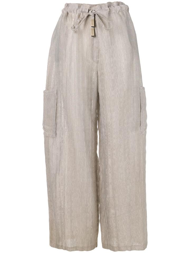 Jean Louis Scherrer Vintage 2000's Palazzo Trousers - Grey