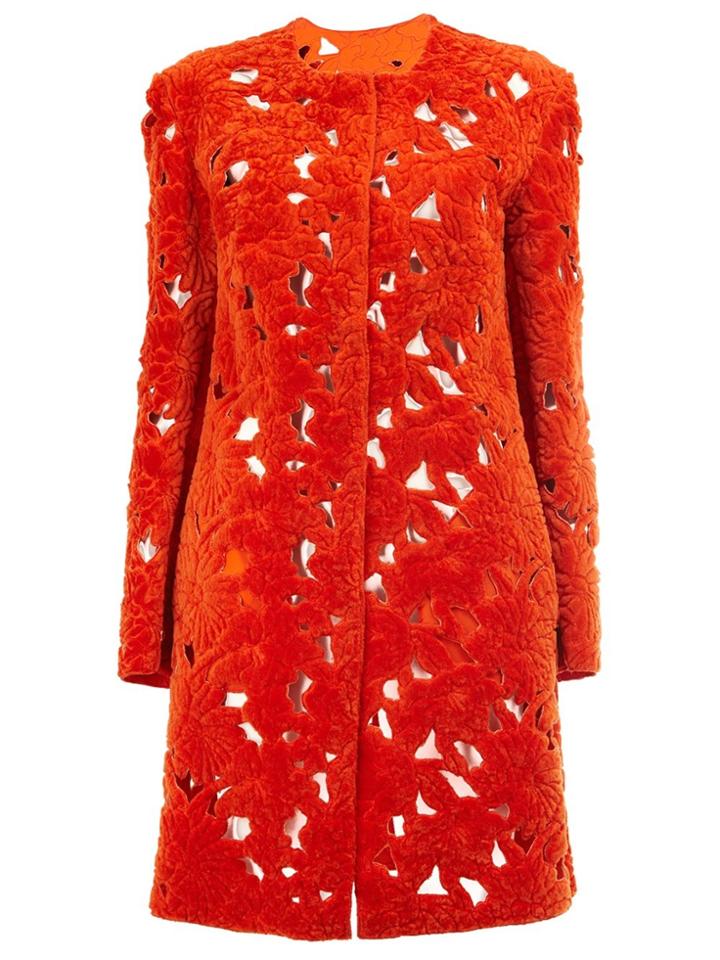 Giambattista Valli Single Breasted Coat - Yellow & Orange