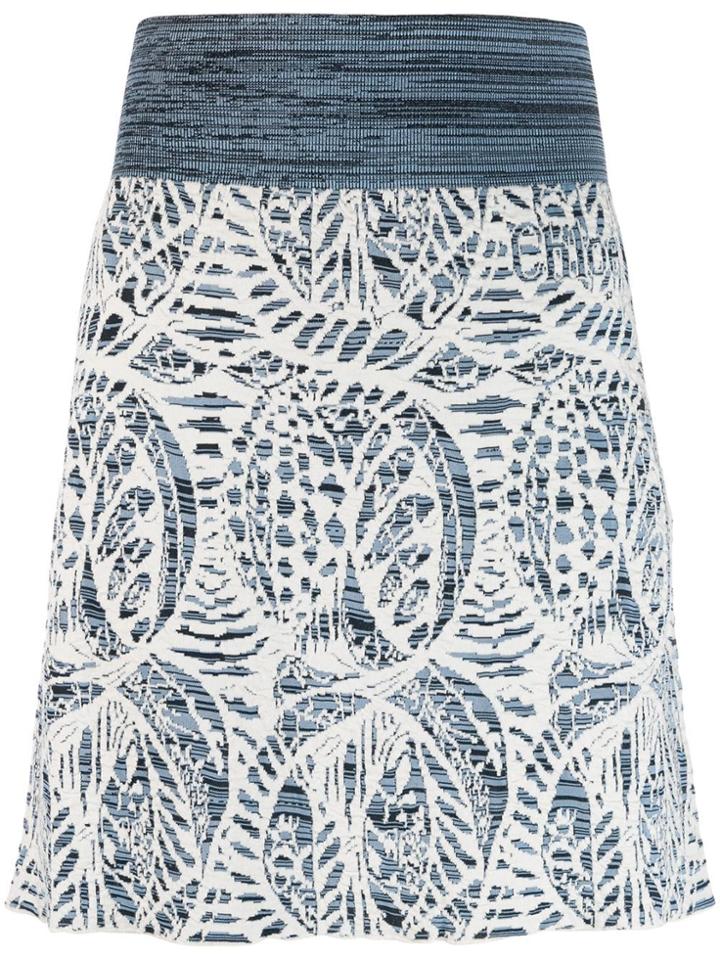 Chloé Printed Mini Skirt - Blue