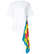Msgm T-shirt With Side Scarf Detail - White