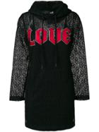 Love Moschino Love Hooded Dress - Black