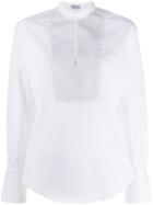 Brunello Cucinelli Embellished Bib Shirt - White