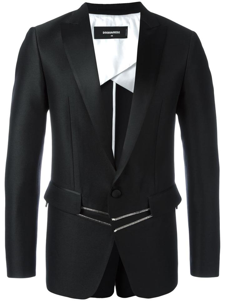 Dsquared2 'london Tux' Zipped Jacket - Black