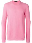 Roberto Collina Ribbed Detail Slim-fit Jumper - Green