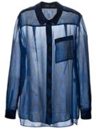 Proenza Schouler Snakeskin Print Sheer Blouse