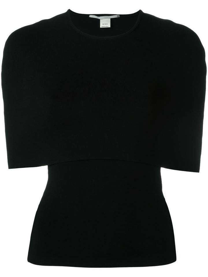 Rosetta Getty 'fitted Shrug' Blouse, Women's, Size: Medium, Black, Nylon/viscose