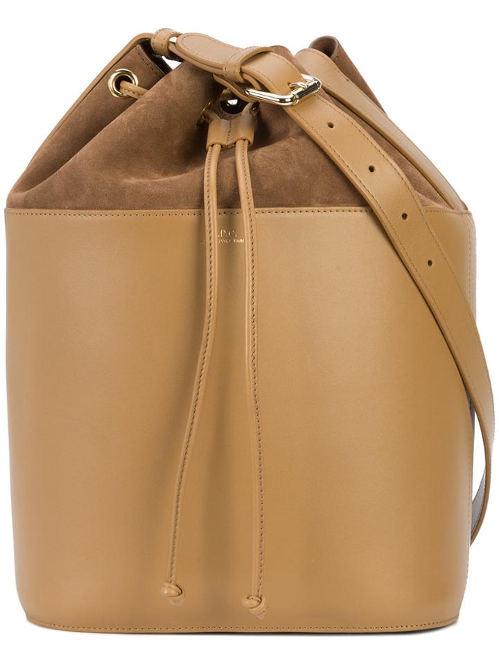 A.p.c. Large Bucket Bag - Brown
