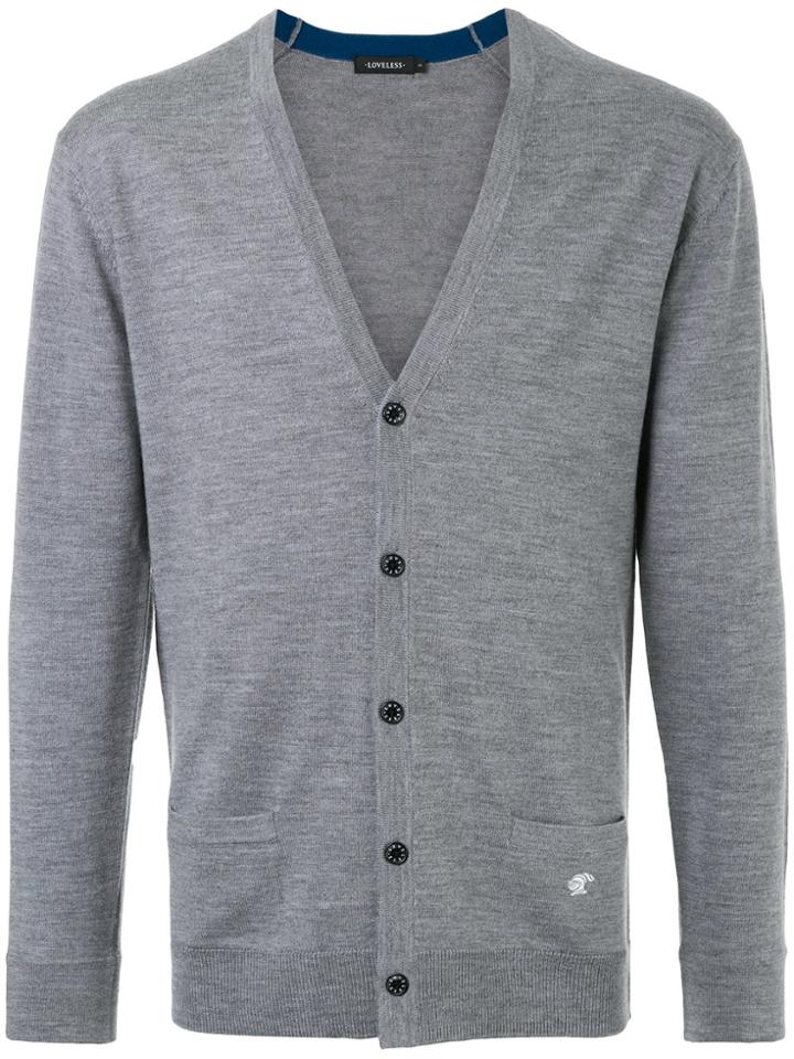 Loveless Fitted Knitted Cardigan - Grey
