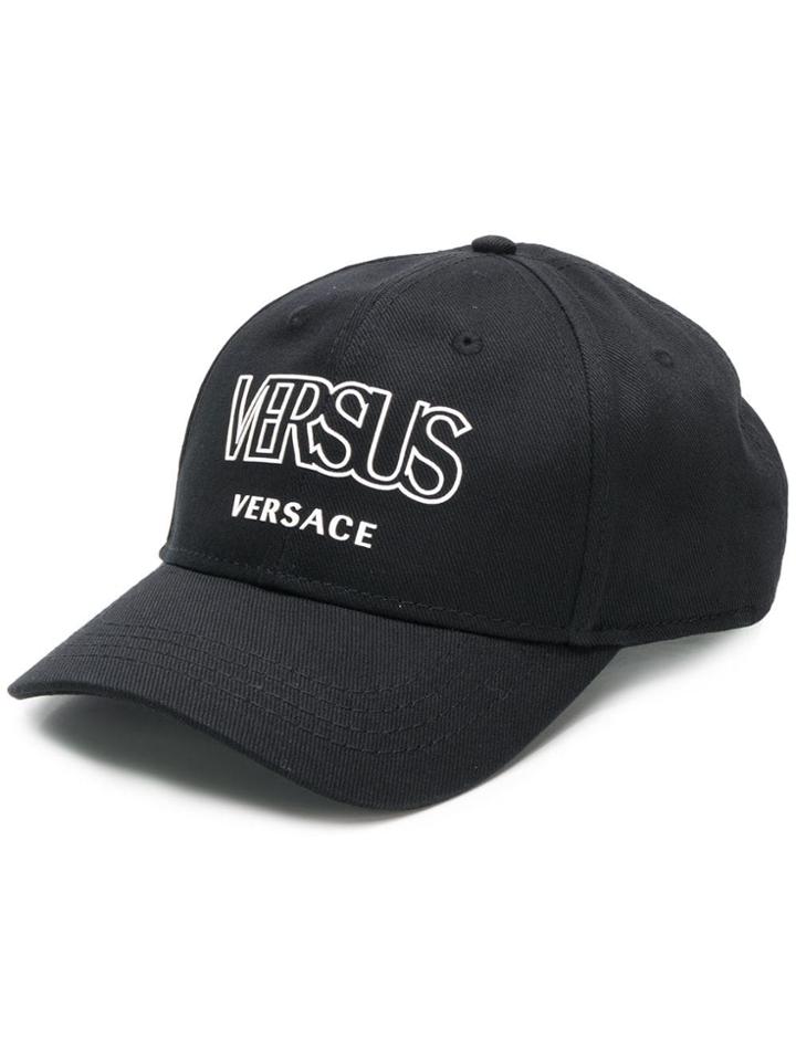 Versus Printed Logo Baseball Cap - Black
