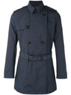 Michael Kors Belted Trench Coat, Men's, Size: Medium, Blue, Nylon/polyester