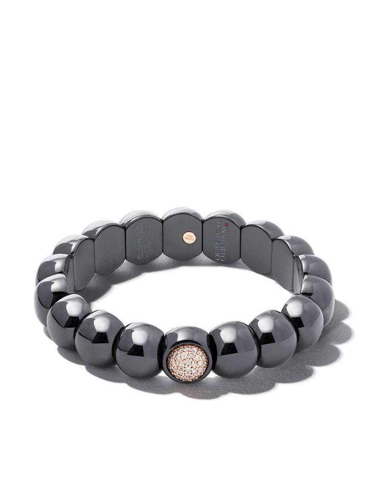Roberto Demeglio 18kt Rose Gold Dama Ceramic And Diamond Bracelet -