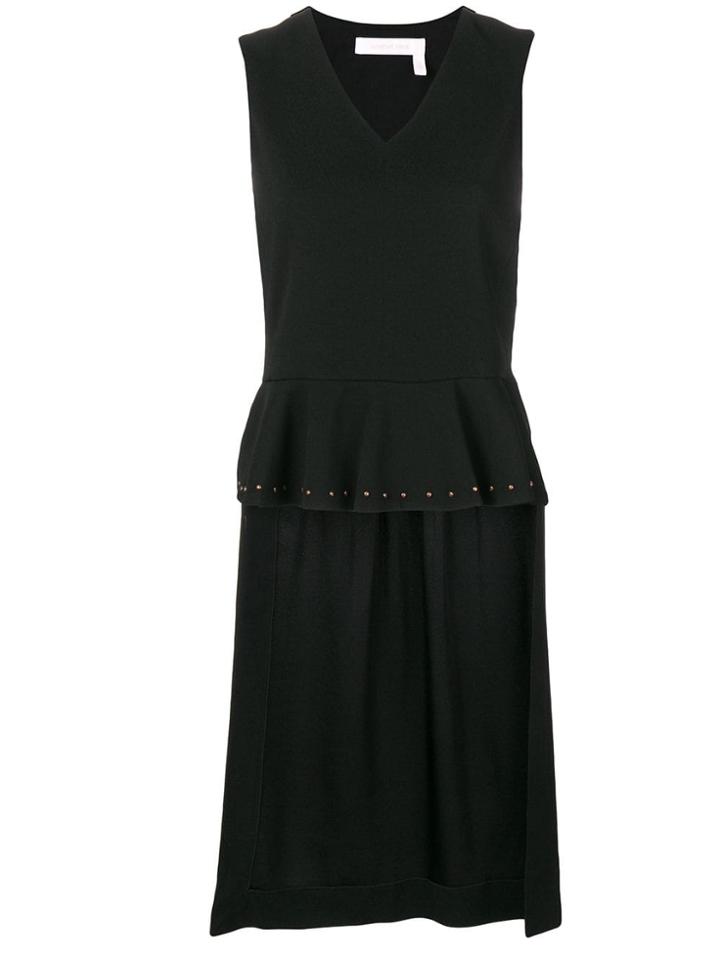 See By Chloé Studded Peplum Top - Black