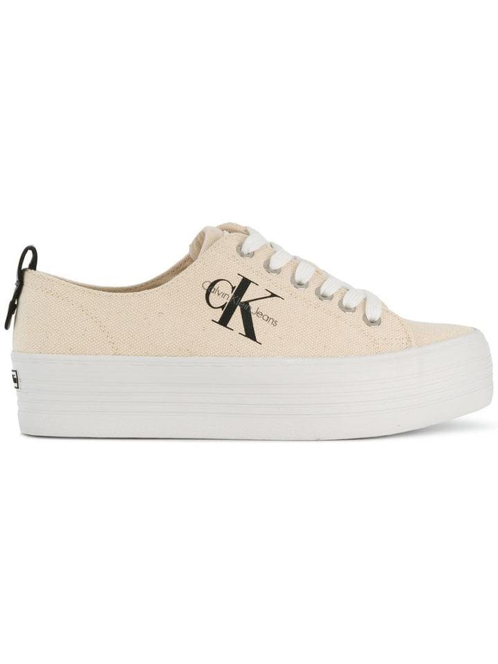 Calvin Klein Jeans Flatform Sneakers - Neutrals