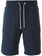 Brunello Cucinelli Drawstring Track Shorts, Men's, Size: Small, Blue, Cotton/polyamide