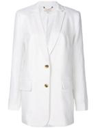 Michael Michael Kors Washed Longline Blazer - White