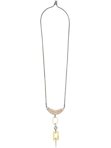Ader. Bijoux Long Pendant Necklace - Yellow & Orange