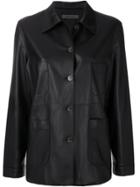 Simonetta Ravizza Straight Fit Button Jacket - Black