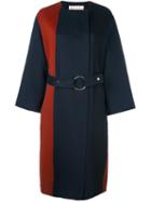 Marni Colour Block Belted Coat, Women's, Size: 38, Blue, Angora/cashmere/virgin Wool