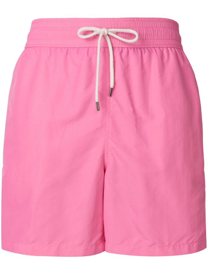 Polo Ralph Lauren Embroidered Logo Swim Shorts - Pink & Purple