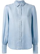 Frame Denim Button-down Shirt, Women's, Size: Medium, Blue, Lyocell
