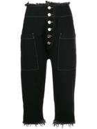 Marques'almeida Cropped Fitted Trousers - Black