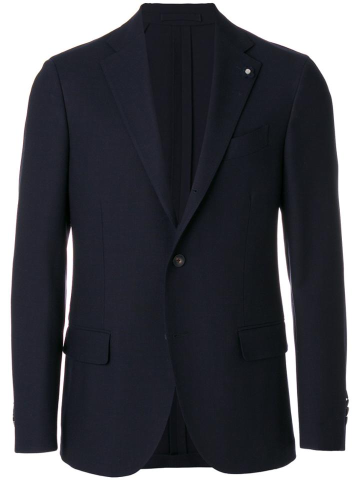 Lardini Flap Pocket Blazer - Blue