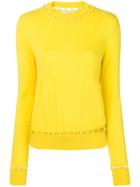 Givenchy Faux Pearl Trim Jumper - Yellow & Orange
