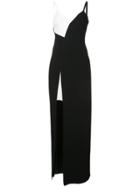Cinq A Sept Crossover High Slit Dress - Black