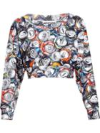 Moschino Can Print Cropped Jumper