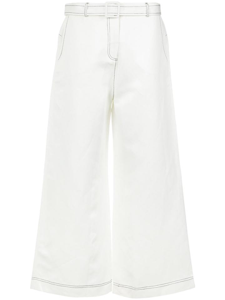 Osklen Wide Leg Stitched Trousers - White