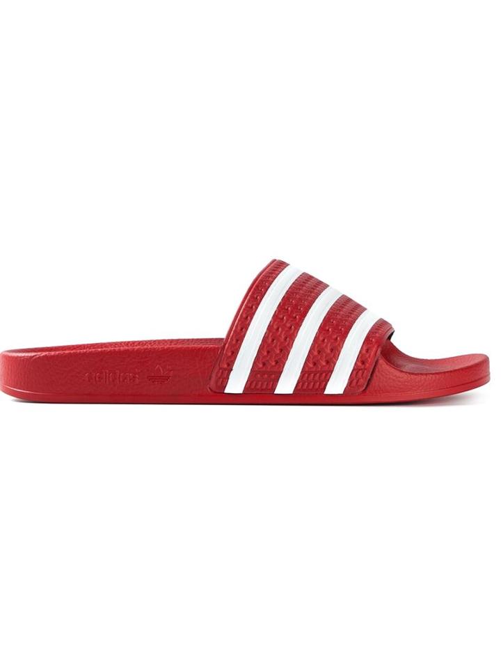 Adidas Originals Adilette Sliders, Men's, Size: 8, Red, Rubber