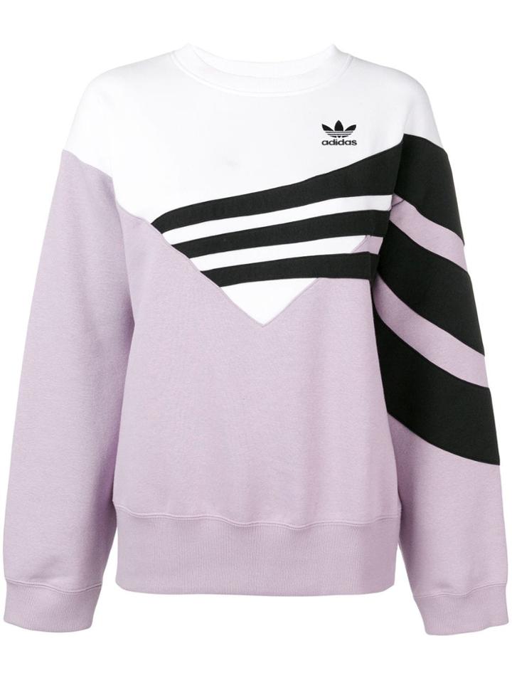 Adidas Logo Panel Sweatshirt - Purple
