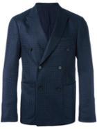 Ermenegildo Zegna Tweed Blazer, Men's, Size: 48, Blue, Wool/cupro/cotton