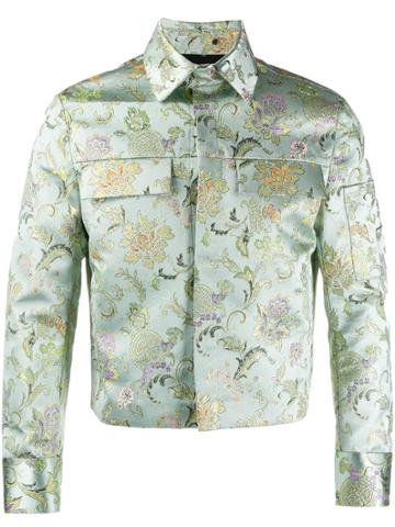 Ximon Lee Brocade Embroidery Bomber Jacket - Green