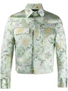 Ximon Lee Brocade Embroidery Bomber Jacket - Green