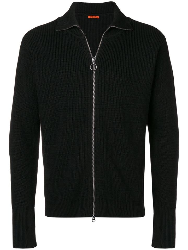 Barena Zipped Cardigan - Black