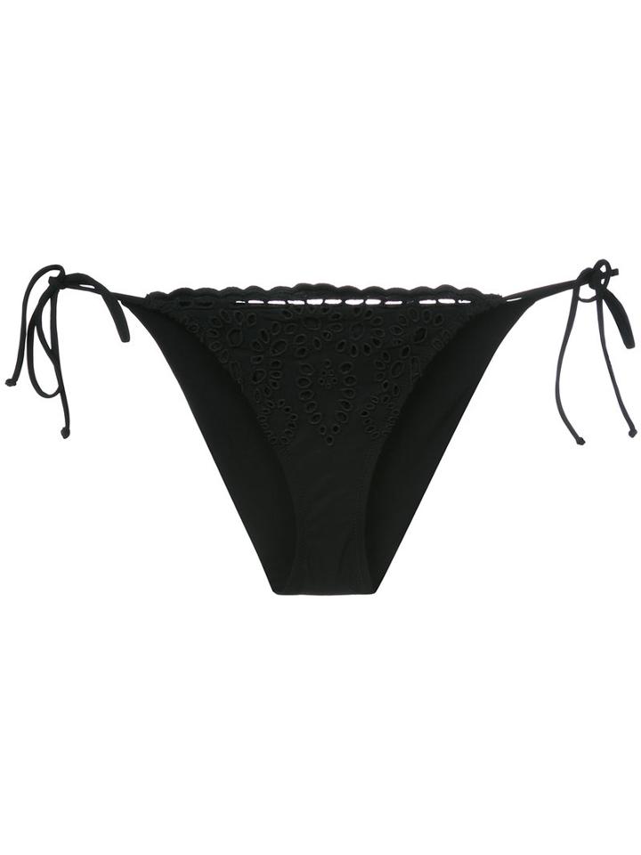 Ermanno Scervino - Lace Tie-side Bikini Bottoms - Women - Polyamide/spandex/elastane - Iii, Black, Polyamide/spandex/elastane