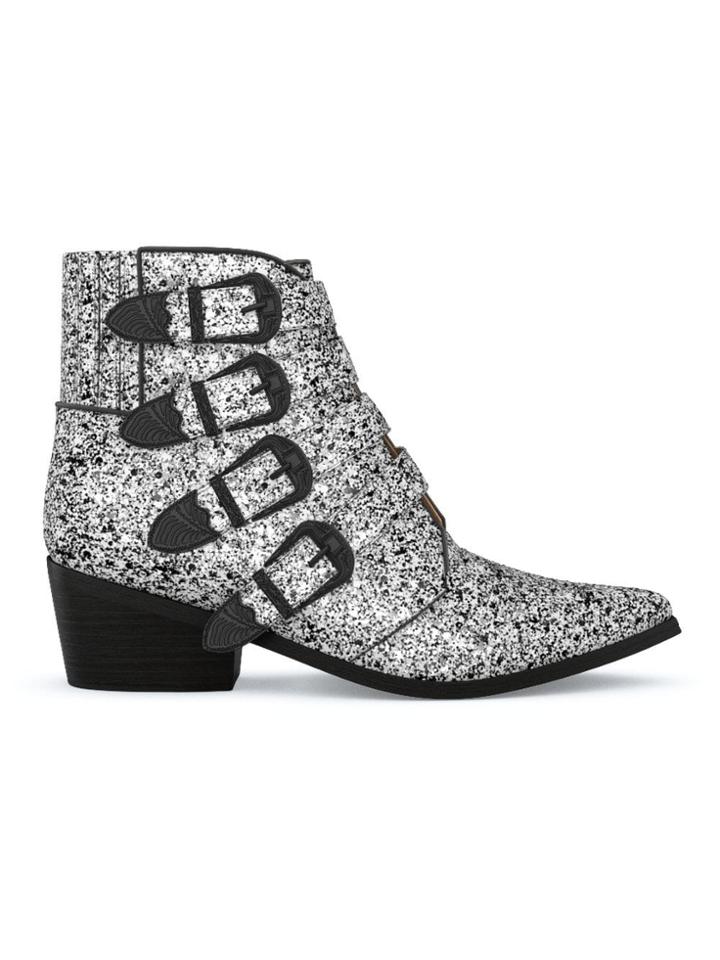 Toga Pulla Aj006 Boots - Black And White Mix