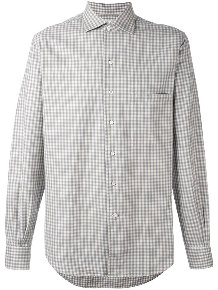 Checked Shirt - Men - Cotton - S, Nude/neutrals, Cotton, Loro Piana