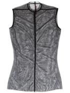 Rick Owens Lilies - Mesh Overlay Dress - Women - Polyamide/spandex/elastane - 42, Black, Polyamide/spandex/elastane
