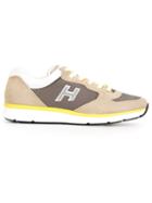 Hogan Lace-up Sneakers, Men's, Size: 10, Nude/neutrals, Suede/leather/nylon/rubber